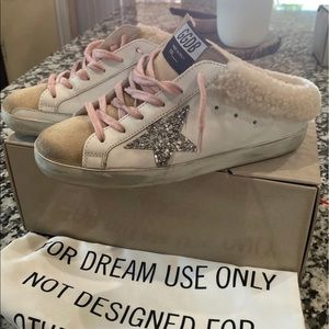 Golden Goose Sabot Shearling Sneakers (36)